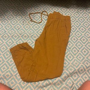 Mustard Linen Pants